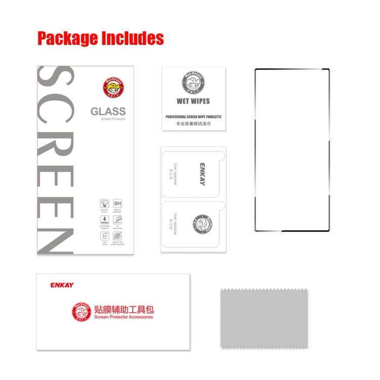 Pour Nubia RedMagic 10 Pro / 10 Prot
ENKAY Hat-Prince Film en verre trempé à haute teneur en aluminium et en silicium à colle complète