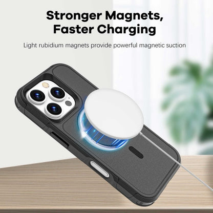 Coque iPhone 16 Pro Armor Magsafe PC Hybrid TPU Phone Case (Noir)