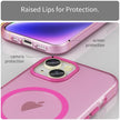 Pour iPhone 16 MagSafe givré translucide TPU + PC coque de téléphone à couverture complète (rose)