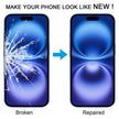 Pour iPhone 16, lentille extérieure en verre pour écran avant avec adhésif optiquement transparent OCA