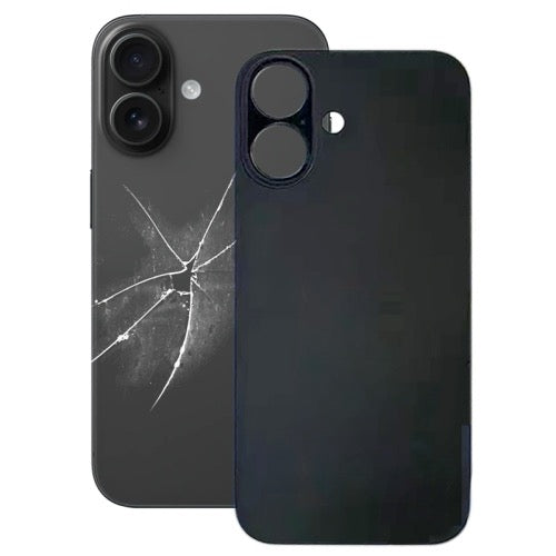 Vitre Arrière en Verre de Remplacement pour iPhone 16 - Réparation Facile et Compatible (Noir)