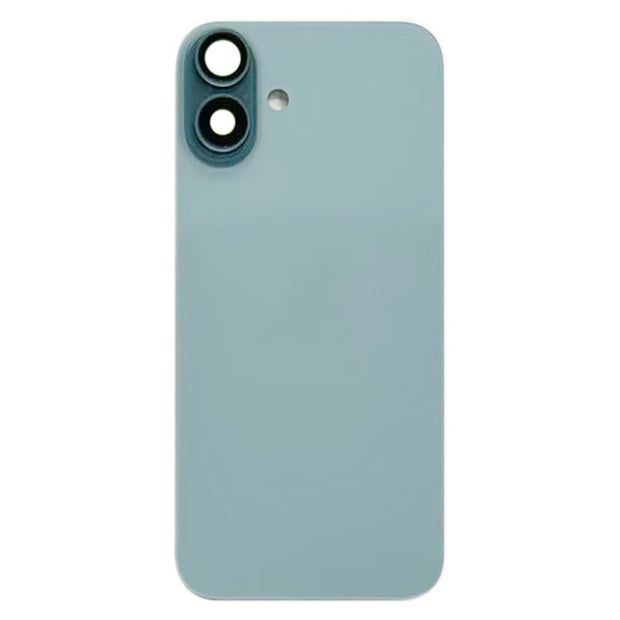 Pour iPhone 16 Plus Cache arrière de batterie avec cache d'objectif d'appareil photo (vert) avec logo