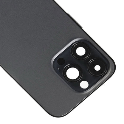 Pour iPhone 14 Pro Cache arrière de batterie avec câble flexible d'alimentation + volume + module de chargement sans fil, Version : version chinoise (Noir) avec logo