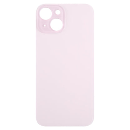 Pour iPhone 15 Remplacement facile Grand trou de caméra Couvercle de batterie arrière en verre (rose)