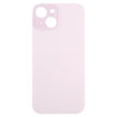 Pour iPhone 15 Remplacement facile Grand trou de caméra Couvercle de batterie arrière en verre (rose)