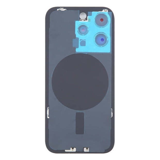 Pour iPhone 16 Pro Coque arrière de batterie en verre d'origine avec couvercle d'objectif d'appareil photo (noir) avec logo