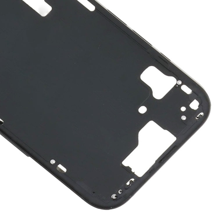 Pour iPhone 15 Cadre central Plaque de lunette avec touches latérales + plateau de carte, Version : Version CE UE (Noir)