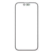 Pour iPhone 16, lentille extérieure en verre pour écran avant avec adhésif optiquement transparent OCA