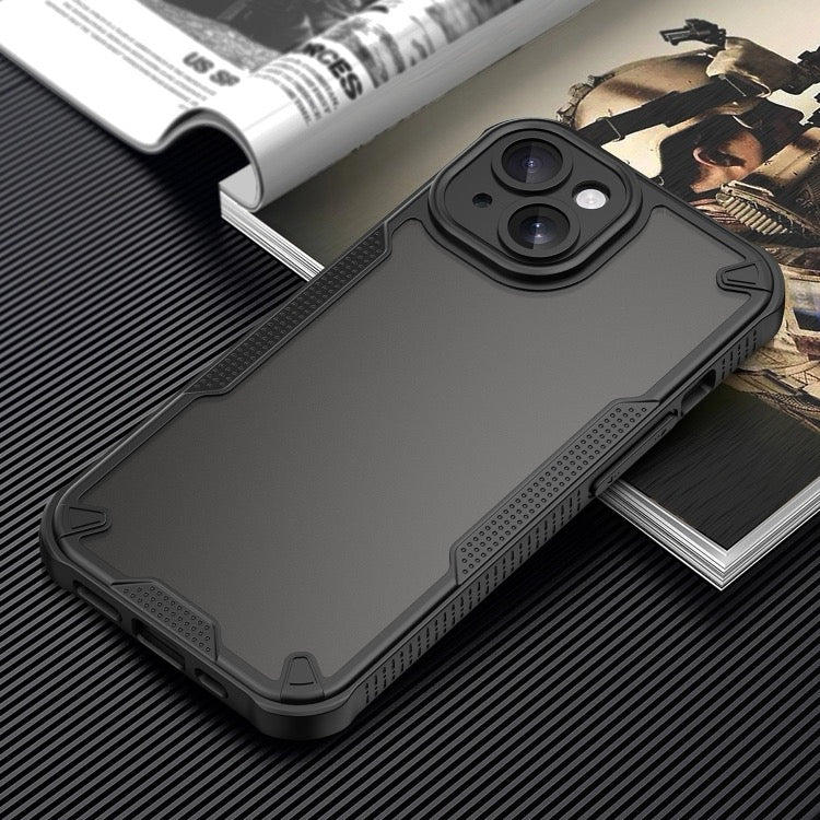 Coque de téléphone hybride PC TPU Armor Glaze pour iPhone 15