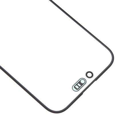 Pour iPhone 16, lentille extérieure en verre pour écran avant avec adhésif optiquement transparent OCA