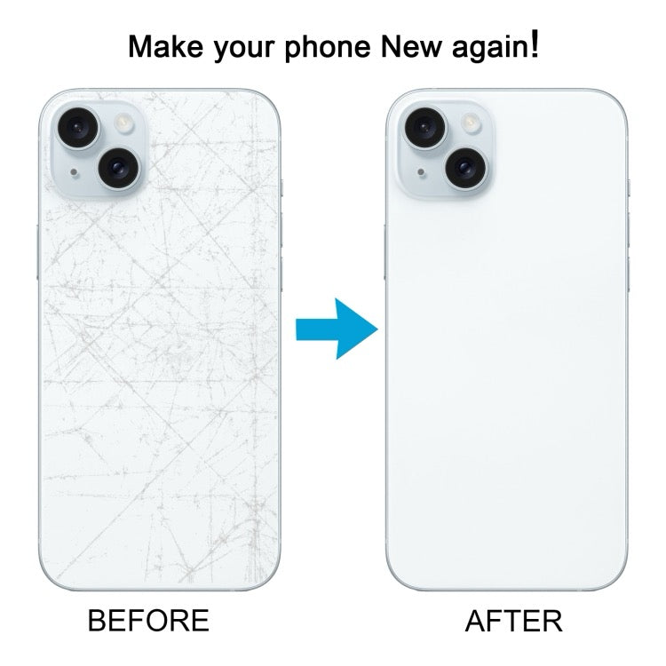 Pour iPhone 15 Remplacement facile Grand trou de caméra Couvercle de batterie arrière en verre (Bleu)
