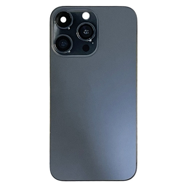 Châssis arrière avec apparence imitation de l'iP15 Pro pour iPhone XR avec logo (bleu)