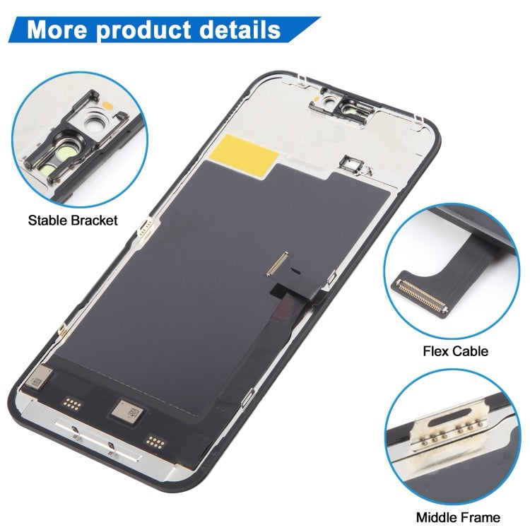 Pour iPhone 14 Pro Max ZY incell HD 1:1 écran LCD avec numériseur assemblage complet, retirer le circuit intégré, besoin d'une réparation professionnelle