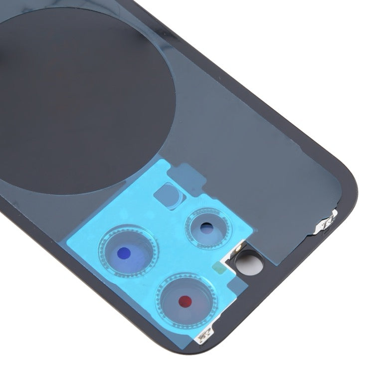 Pour iPhone 16 Pro Coque arrière de batterie en verre d'origine avec couvercle d'objectif d'appareil photo (noir) avec logo