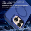 Étui MagSafe pour iPhone 16, texture diamant, avec support d'objectif (gris)