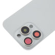 Pour iPhone 16 Pro Coque arrière de batterie en verre d'origine avec couvercle d'objectif d'appareil photo (argent) avec logo