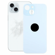 Pour iPhone 15 Remplacement facile Grand trou de caméra Couvercle de batterie arrière en verre (Bleu)