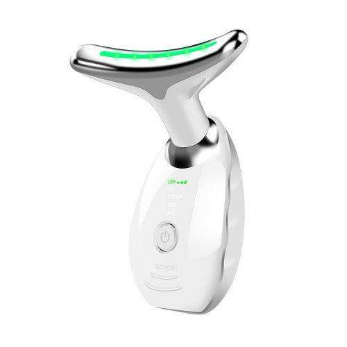 Instrument de beauté électrique pour le cou, masseur de cou, appareil de beauté pour le visage, style: ovale (blanc)