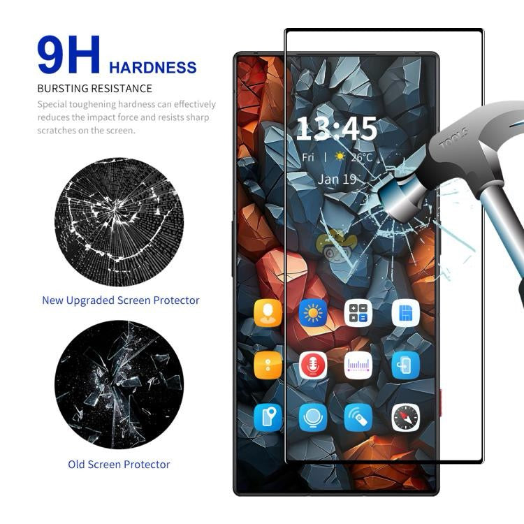 Pour Nubia RedMagic 10 Pro / 10 Prot
ENKAY Hat-Prince Film en verre trempé à haute teneur en aluminium et en silicium à colle complète