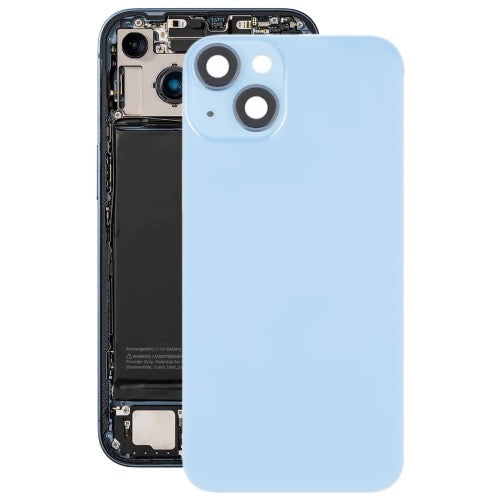 Coque arrière pour iPhone 14 avec objectif d'appareil photo (bleu)
