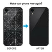 Châssis arrière avec apparence imitation de l'iP15 Pro pour iPhone XR avec logo (blanc)