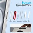 Pour iPhone 16 NORTHJO 3 en 1 PC Étui de téléphone magnétique avec film d'écran et film d'objectif (transparent)