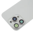 Pour iPhone 16 Pro Max Coque arrière de batterie en verre d'origine avec couvercle d'objectif d'appareil photo + aimant MagSafe (argent) avec logo