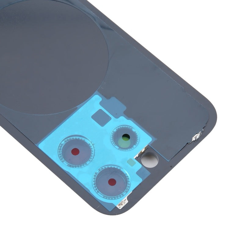 Pour iPhone 16 Pro Coque arrière de batterie en verre d'origine avec couvercle d'objectif d'appareil photo (argent) avec logo