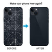 Vitre arrière noire pour iPhone 14 avec objectif caméra intégré avec logo