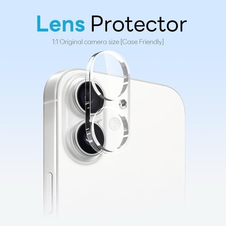 Pour iPhone 16 NORTHJO 3 en 1 PC Étui de téléphone magnétique avec film d'écran et film d'objectif (transparent)
