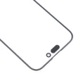 Pour iPhone 16, lentille extérieure en verre pour écran avant avec adhésif optiquement transparent OCA