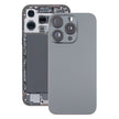Pour iPhone 16 Pro Coque arrière de batterie en verre d'origine avec couvercle d'objectif d'appareil photo (noir) avec logo