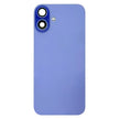 Pour iPhone 16 Plus Cache arrière de batterie avec cache d'objectif d'appareil photo (bleu) avec logo