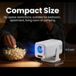 Projecteur intelligent portable V1 à mise au point manuelle, écran LCD 3 pouces, résolution 1920 x 1080p, fréquence de rafraîchissement de 270 Hz, système d'exploitation Android 13, type de prise EU  (blanc)