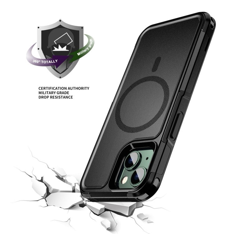 Coque iPhone 13 Armor Magsafe PC Hybrid TPU Phone Case (Noir)