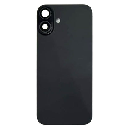 Pour iPhone 16 Plus Cache arrière de batterie avec cache d'objectif d'appareil photo (noir) avec logo