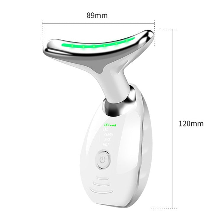 Instrument de beauté électrique pour le cou, masseur de cou, appareil de beauté pour le visage, style: ovale (blanc)