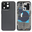 Pour iPhone 14 Pro Cache arrière de batterie avec câble flexible d'alimentation + volume + module de chargement sans fil, Version : version chinoise (Noir) avec logo