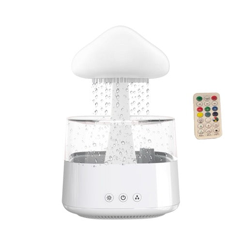 CH08 450ml Pluie Humidificateur Champignon Nuage
Coloré Nuit Lampe Aromathérapie Machine, Style:
Avec Télécommande (Blanc) - Wakeshopes