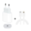 Chargeur USB-C / Type-C simple 2 en 1 PD 18W + USB-C / Type-C à 8 broches, longueur du câble: 1 m (prise UE) - Wakeshopes