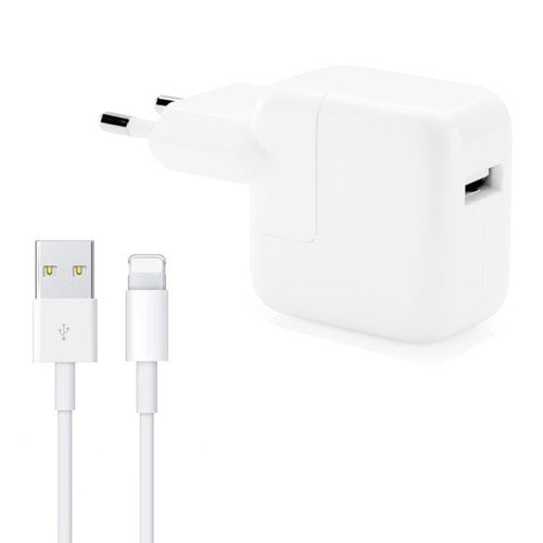 Chargeur USB 12W + Câble de données USB à 8 broches pour iPad / iPhone / iPod série EU - Wakeshopes