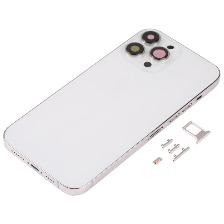 Couvercle de boîtier arrière avec plateau de carte SIM et lentille de la caméra pour iPhone 13 Pro Max avec logo - Wakeshopes