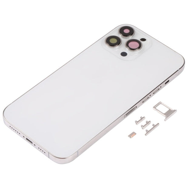 Couvercle de boîtier arrière avec plateau de carte SIM et lentille de la caméra pour iPhone 13 Pro Max avec logo - Wakeshopes