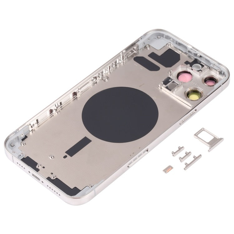 Couvercle de boîtier arrière avec plateau de carte SIM et lentille de la caméra pour iPhone 13 Pro Max avec logo - Wakeshopes