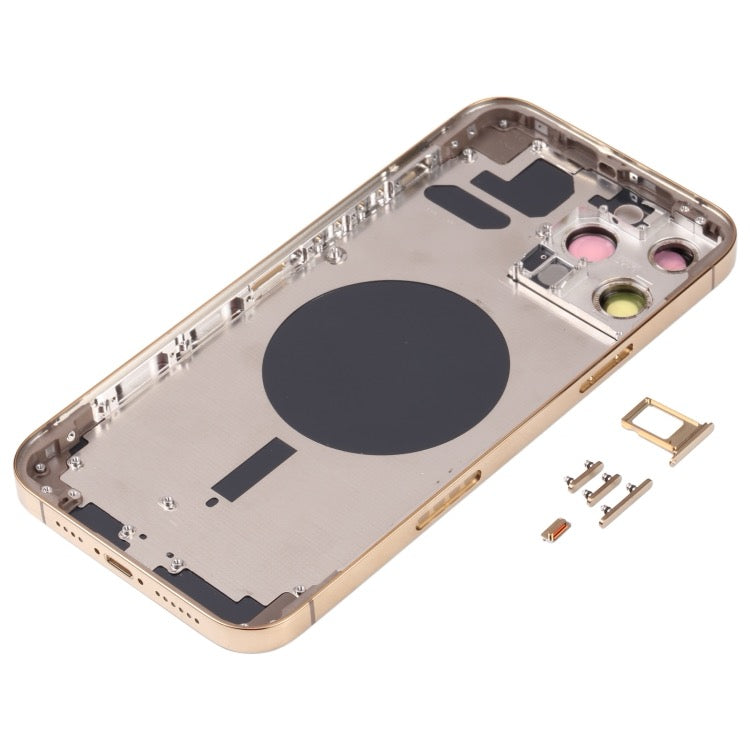 Couvercle de boîtier arrière avec plateau de carte SIM et lentille de la caméra pour iPhone 13 Pro Max avec logo - Wakeshopes