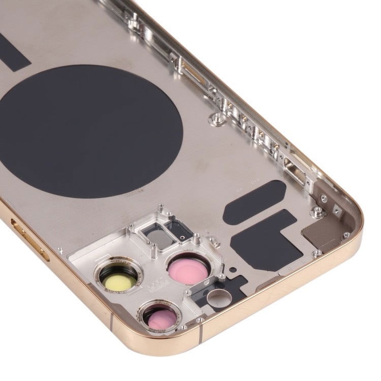 Couvercle de boîtier arrière avec plateau de carte SIM et lentille de la caméra pour iPhone 13 Pro Max avec logo - Wakeshopes