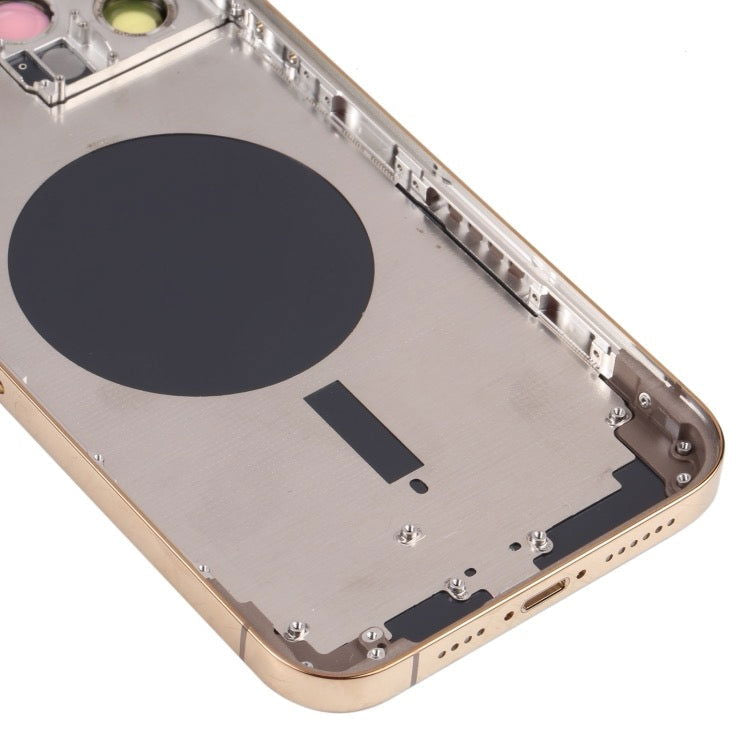 Couvercle de boîtier arrière avec plateau de carte SIM et lentille de la caméra pour iPhone 13 Pro Max avec logo - Wakeshopes