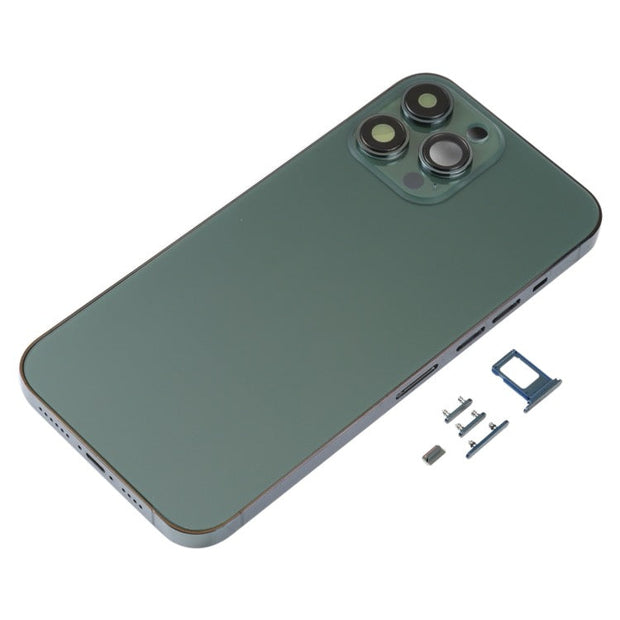 Couvercle de boîtier arrière avec plateau de carte SIM et lentille de la caméra pour iPhone 13 Pro Max avec logo - Wakeshopes