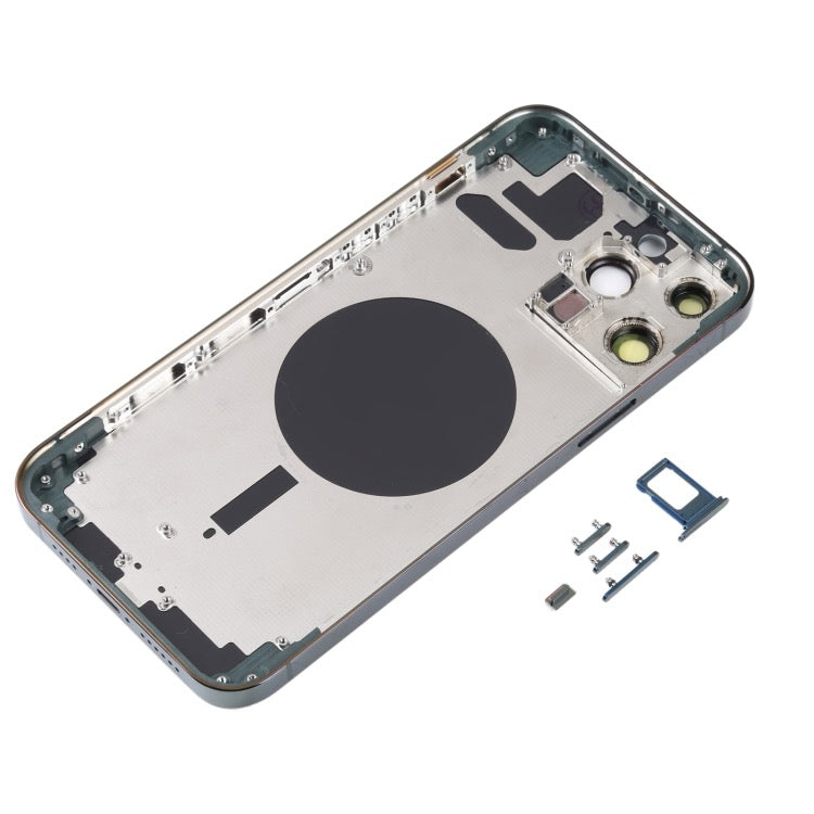 Couvercle de boîtier arrière avec plateau de carte SIM et lentille de la caméra pour iPhone 13 Pro Max avec logo - Wakeshopes