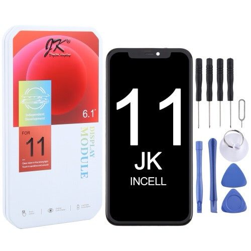 Écran JK TFT LCD pour iPhone 11 avec assemblage complet du numériseur (noir)